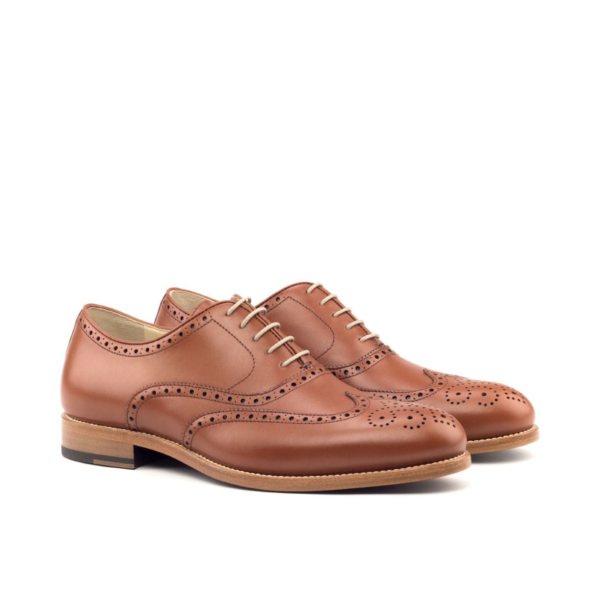 Coreira - Brown leather brogue oxford shoes