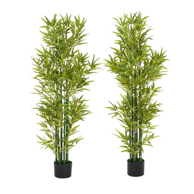 5' Artificial Bamboo with Pot, Set of 2