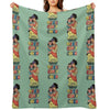 Loonette And Molly (The Big Comfy Couch) Machine-washable Throw Blanket