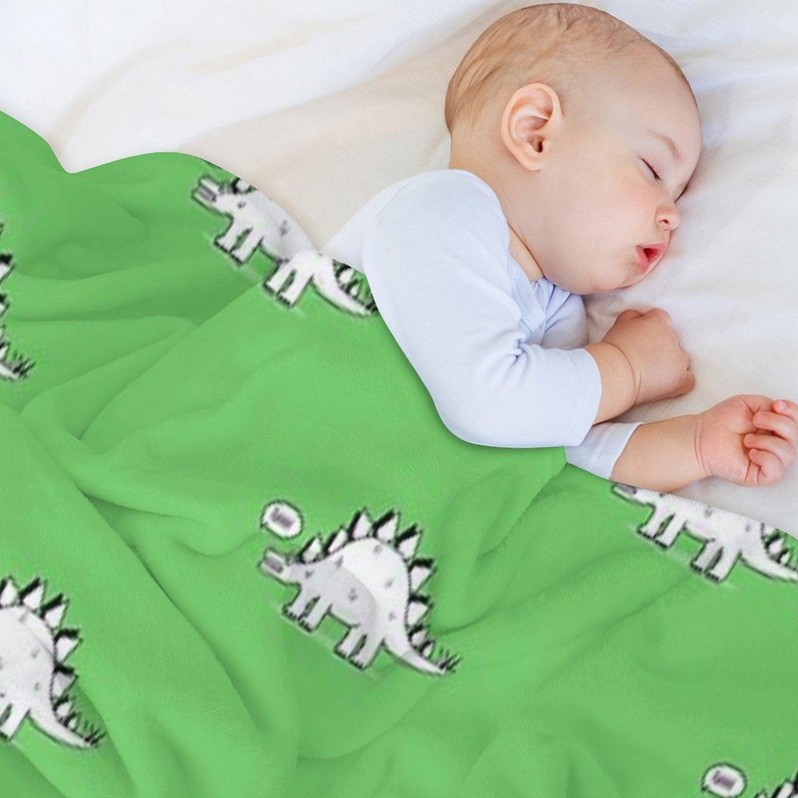 Cartoon Stegosaurus Throw Blanket