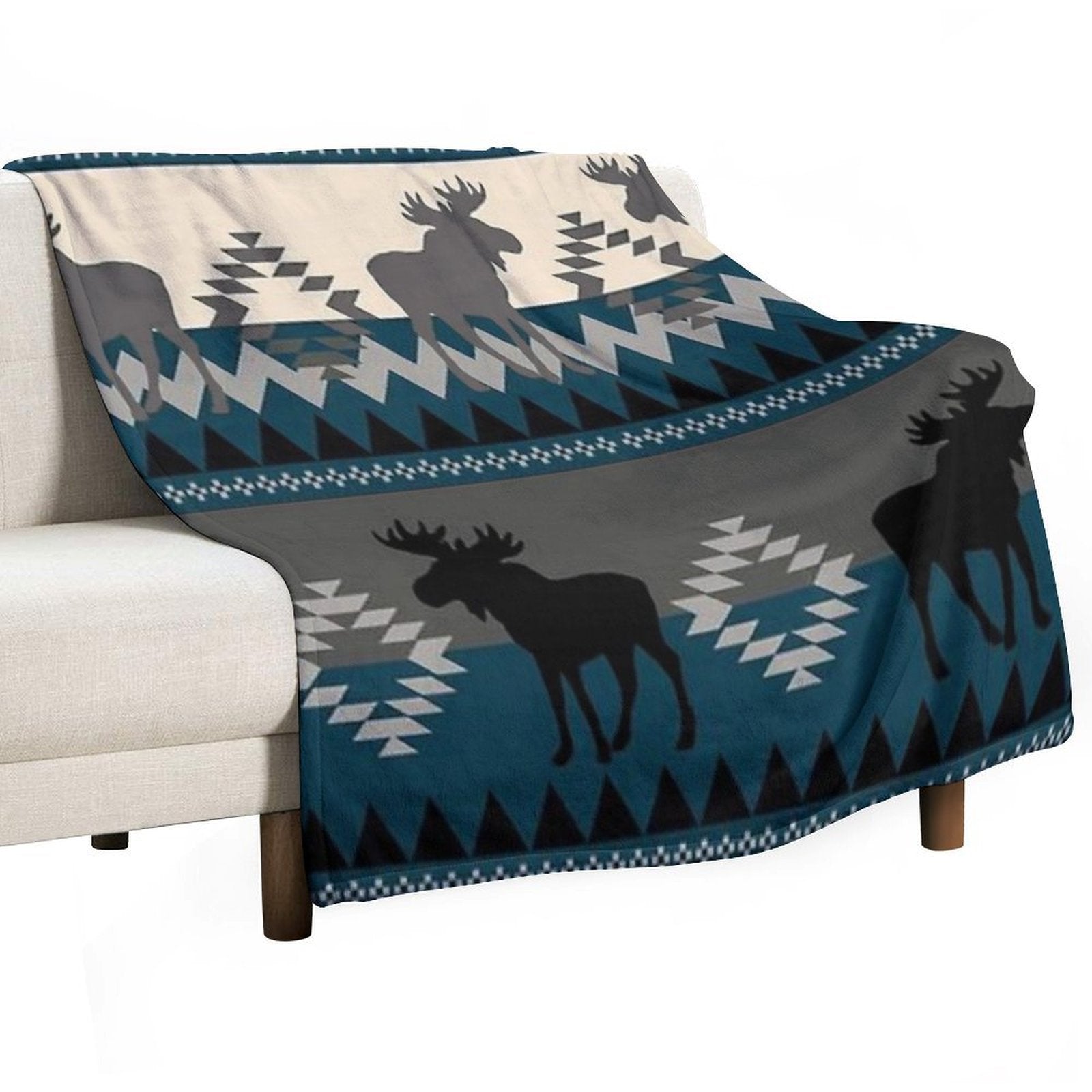 Moose Design Premium Throw Blanket