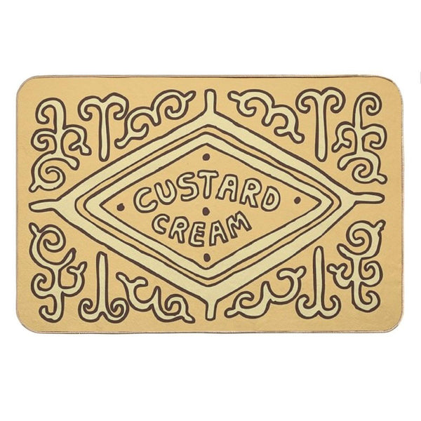 Custard Cream British Biscuit Bath Mat