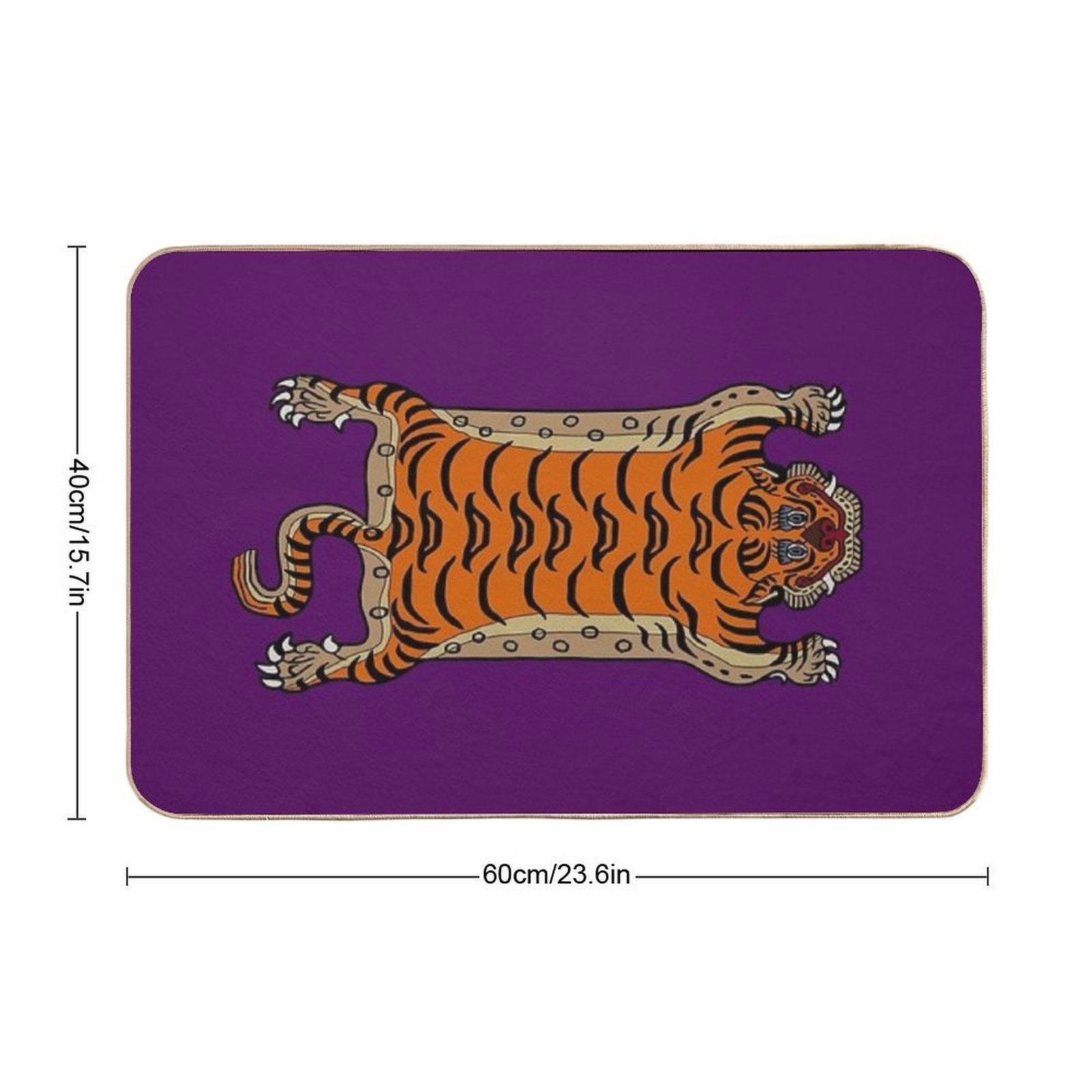 TIBETAN TIGER RUG-purple Bath Mat
