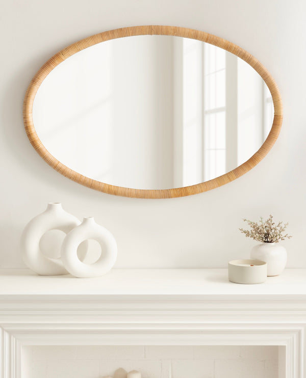 Rahfy Oval Framed Wall Mirror