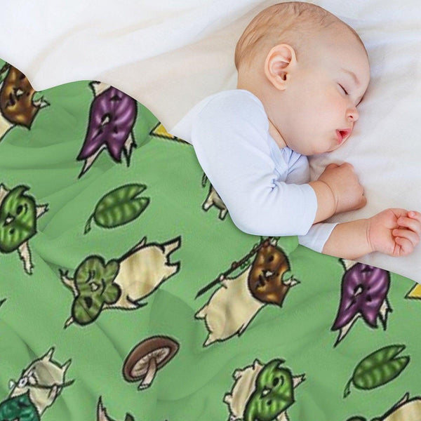 Korok Repeating Pattern (Light Green) Throw Blanket