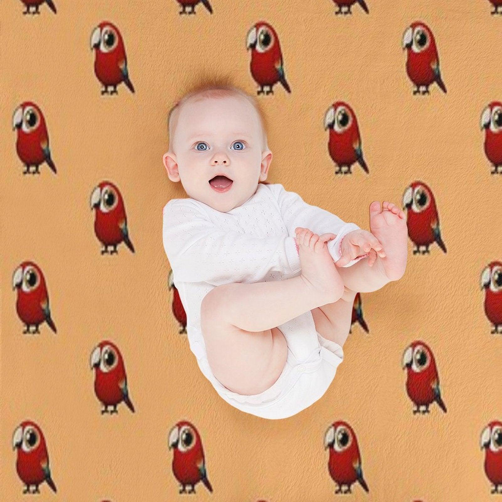 Cute Fat Macaw Throw Blanket