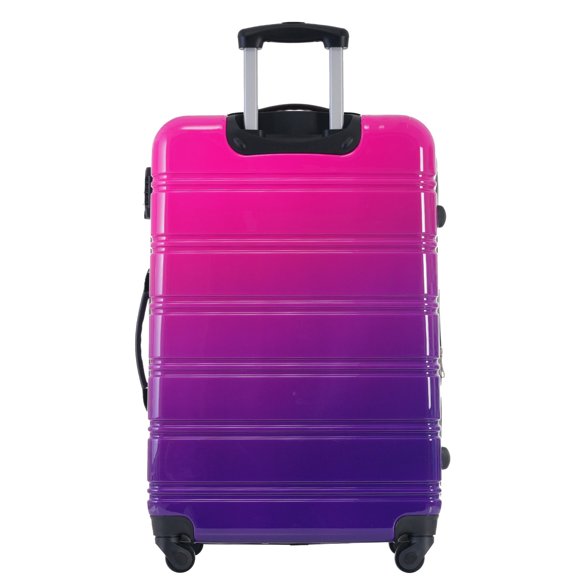 Hardshell Luggage Sets 3 Piece Gradient Color Expandable Suitcase with Spinner Wheels and TSA Lock Lightweight 20' 24' 28' Available,Purple and Pink