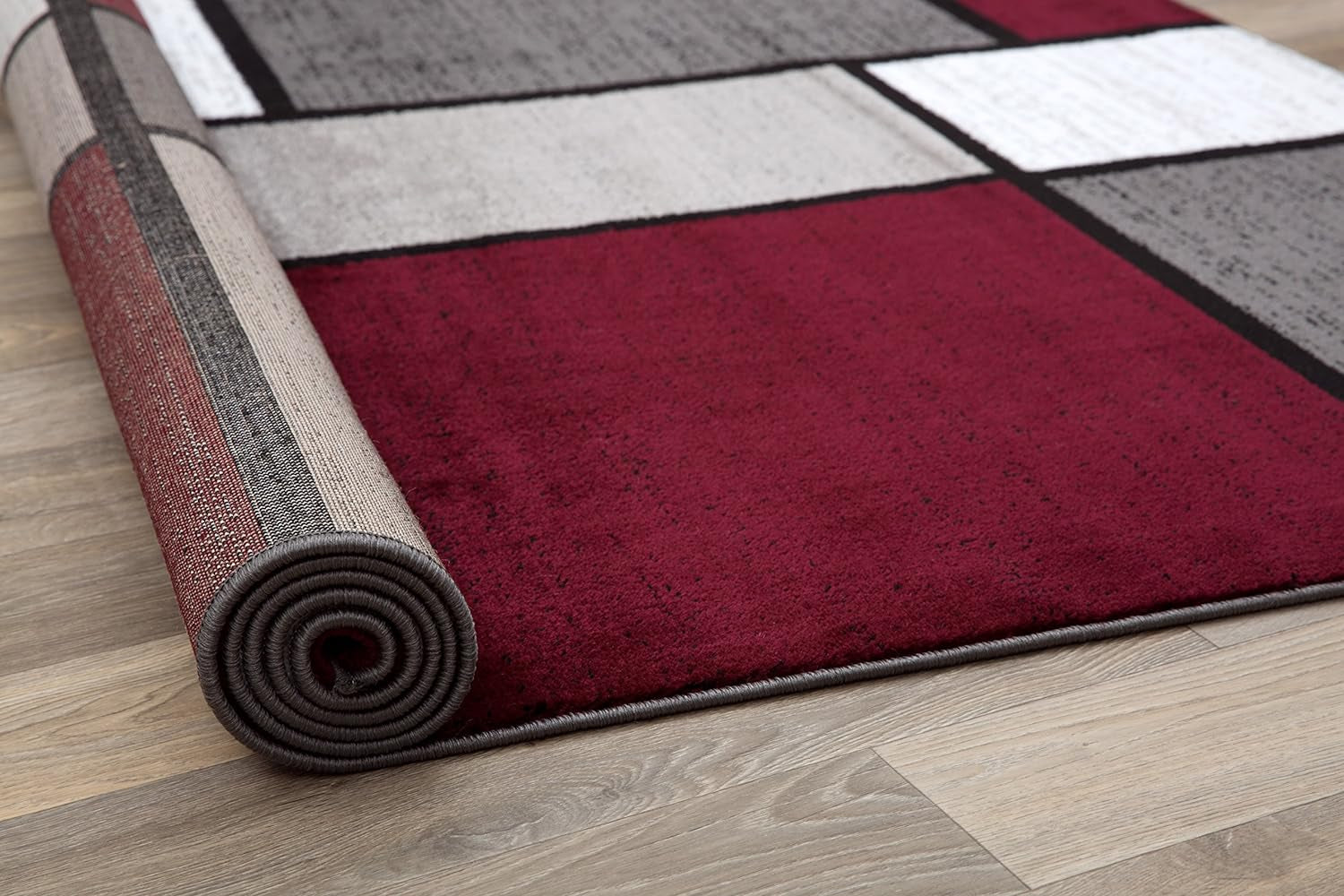 Contemporary Modern Boxes Area Rug 3'3
