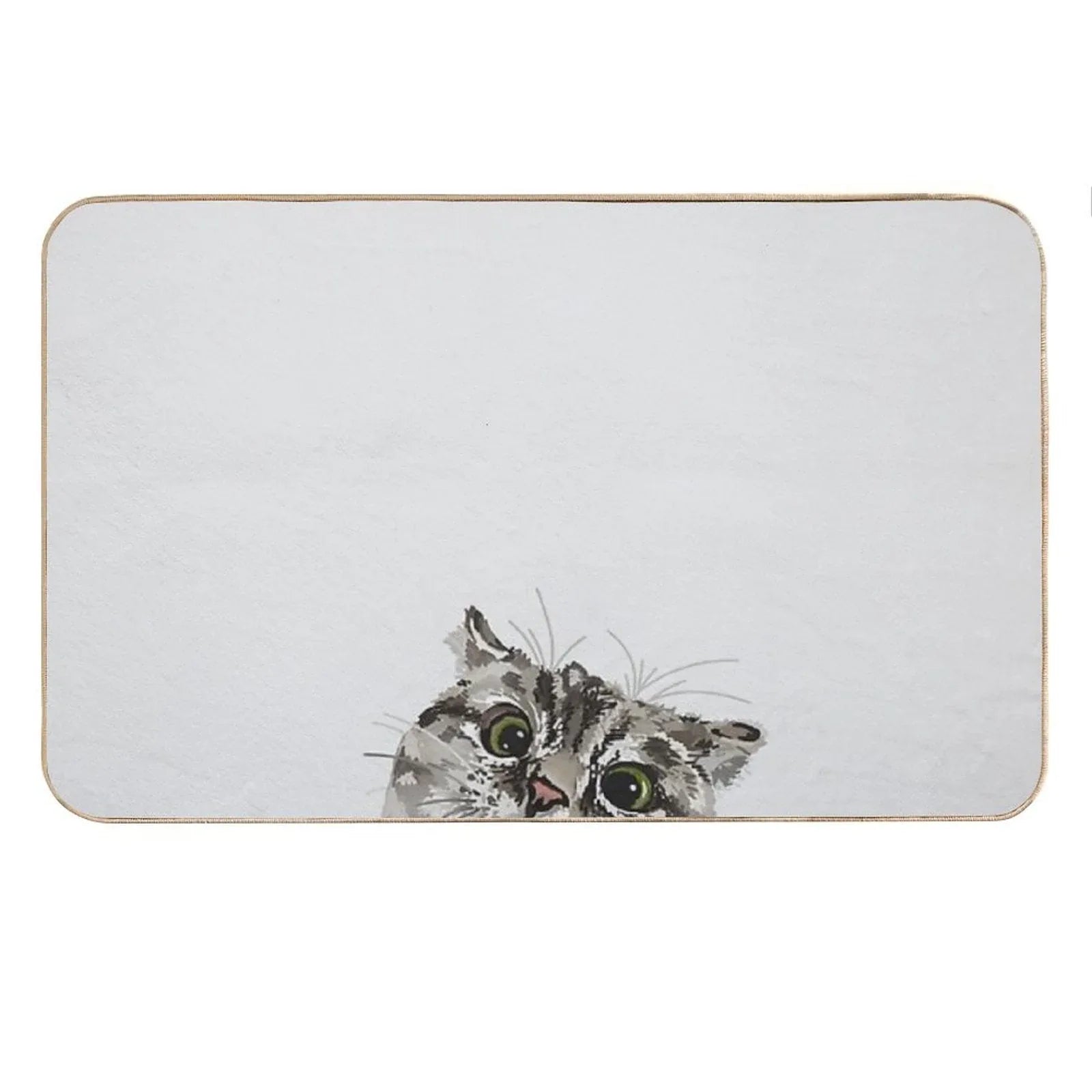 Peeking Tabby Bath Mat
