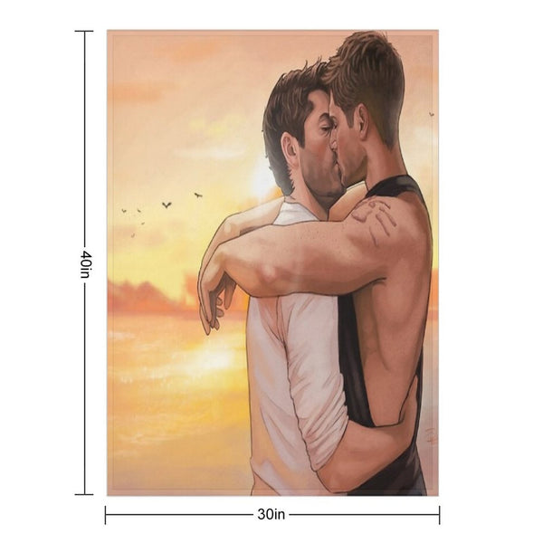 Sunset Kiss 2021 Anti-pilling Throw Blanket
