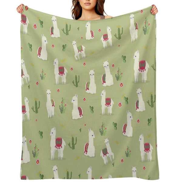 Cute Pattern for Alpaca Versatility Throw Blanket