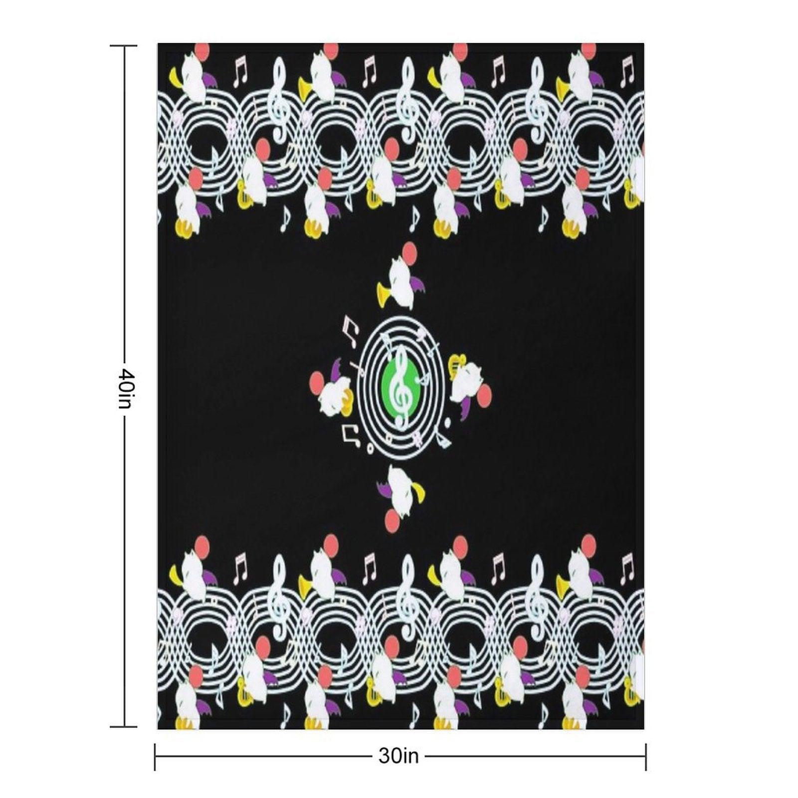 Music Moogle (Black&Green) Throw Blanket