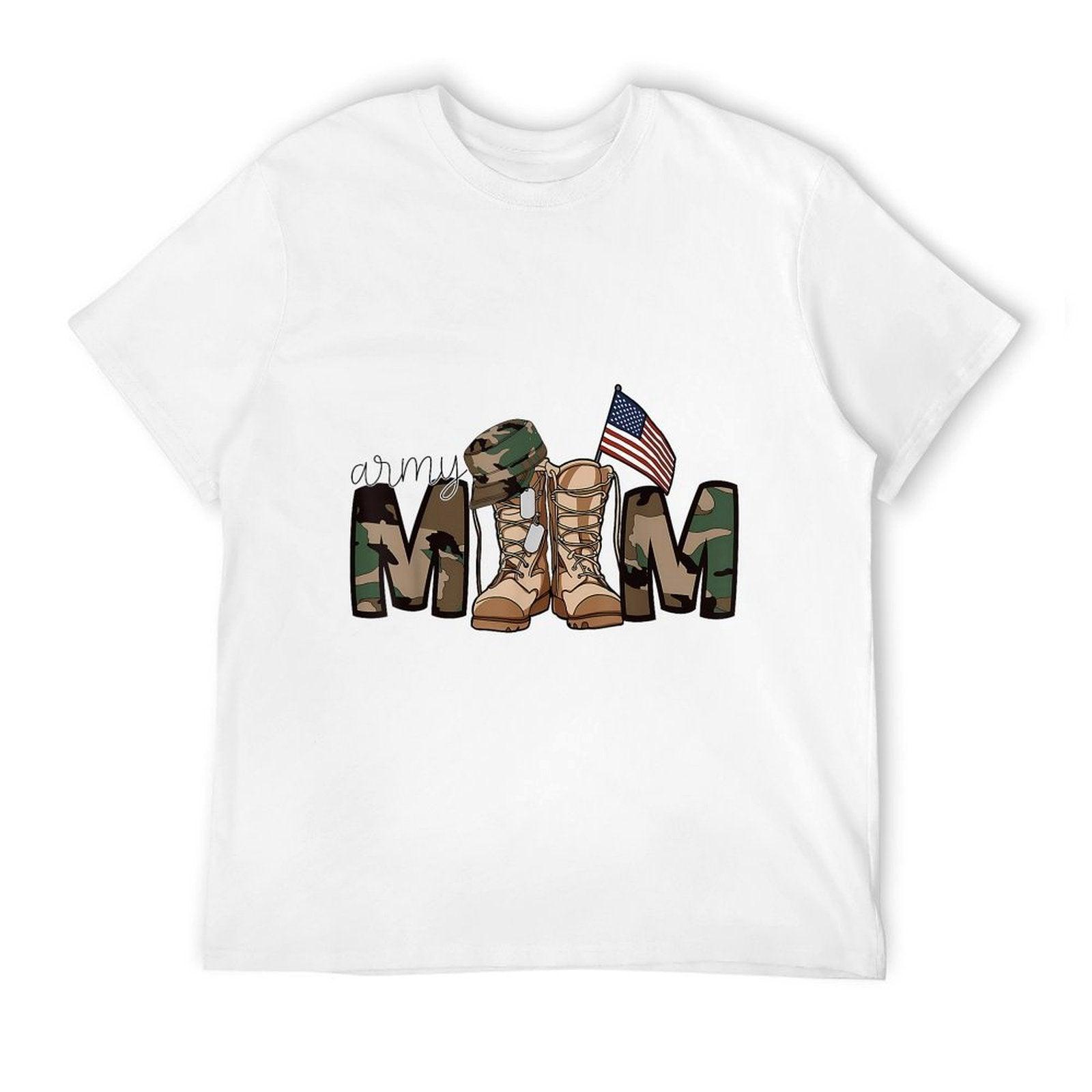 Proud Army Mom Trendy Army Mother Soldier Military Mom  Odor-resistant T-Shirt
