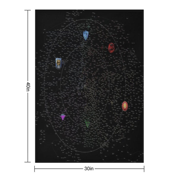 Map of The Inner Sphere Ca. 3048 (transparent) Multi-functional Throw Blanket