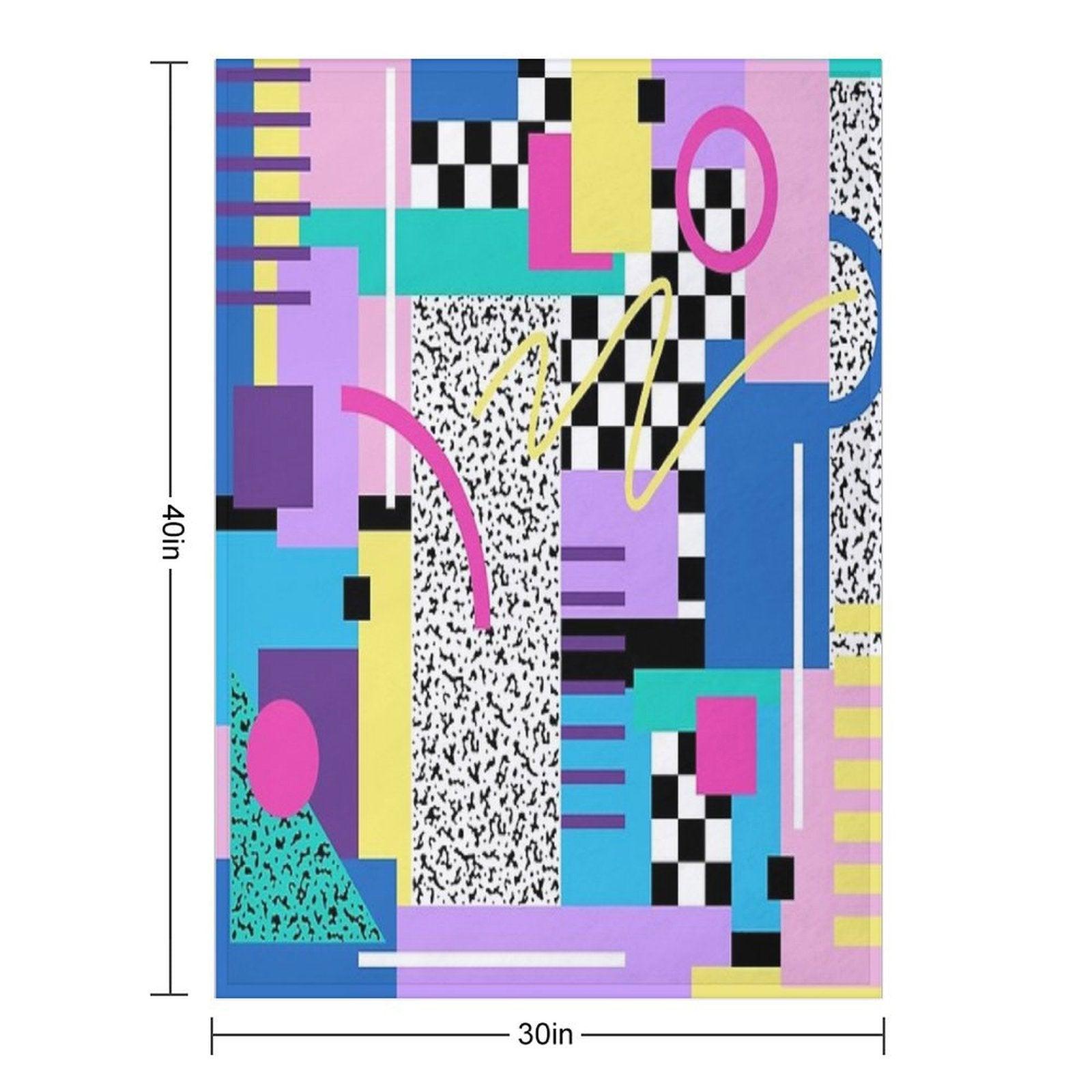 Memphis Pattern 110 - Retro 90s  80s Throw Blanket