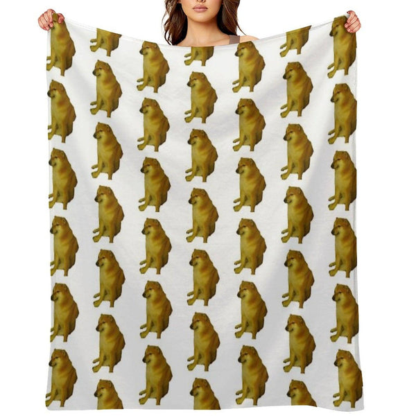 Cheems Throw Blanket
