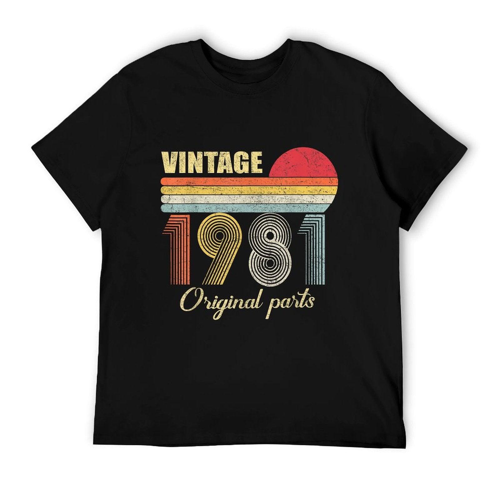 Vintage 1981 40th Birthday Gift Men Women 40 Years Old  Polyester Blend T-Shirt