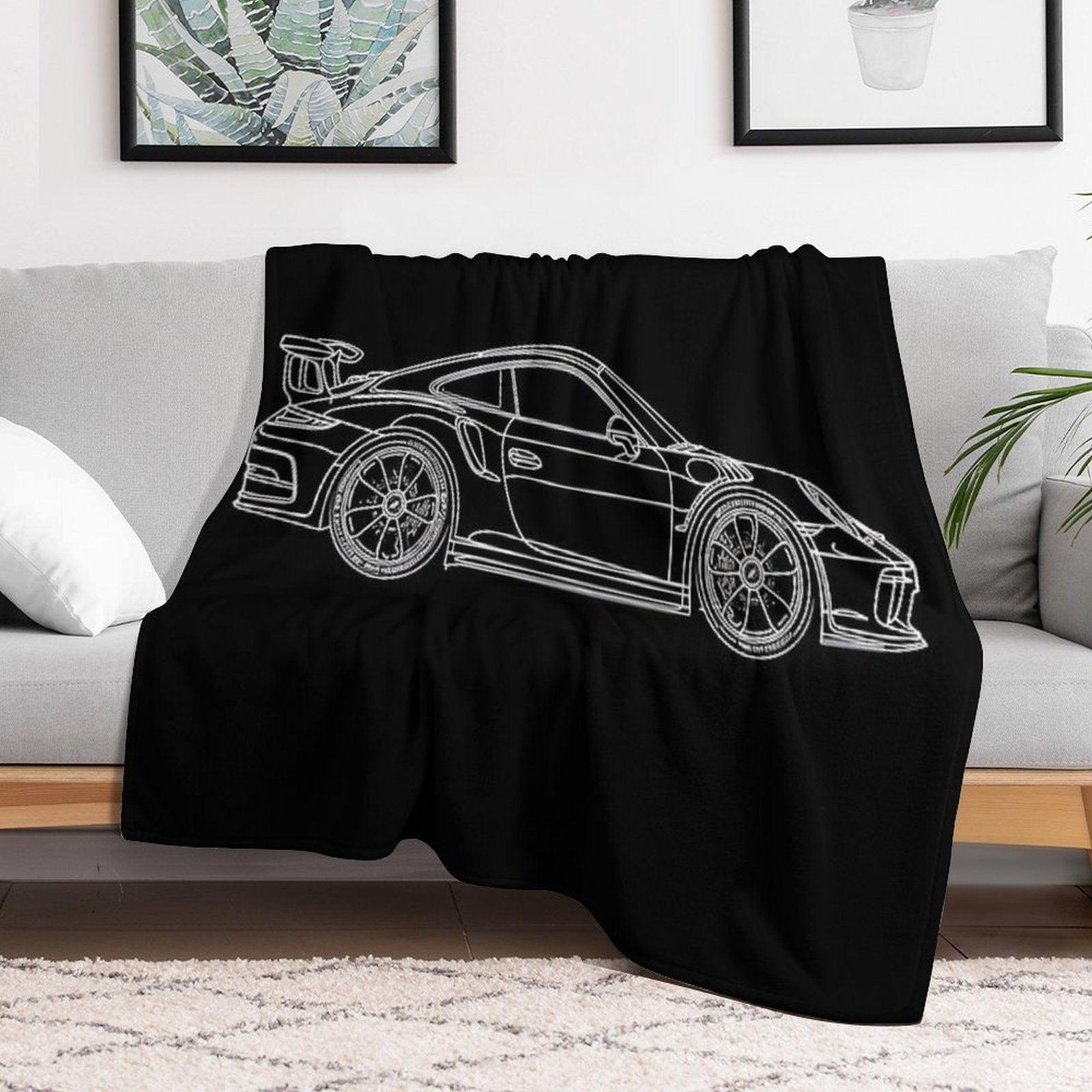 Porsche 911 GT3 Design Line Throw Blanket