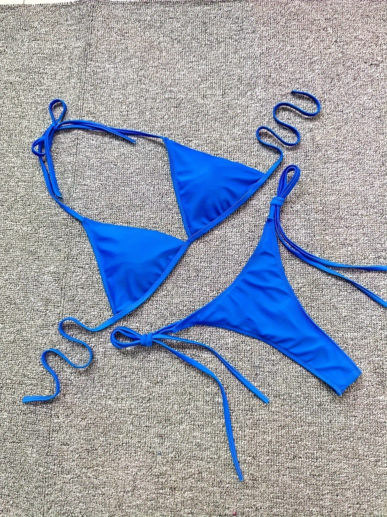 Bikini Leopard Print 2 Piece Swimsuit for Women – High Cut Lace-Up Backless Flattering Bikini Set with Halter Spaghetti Strap – Stretchy Sexy and Stylish Swimwear for Pool Beach and Summer Vacation