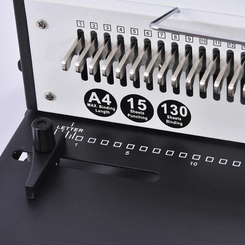 Adjustable Hole Punching Iron Ring Binding Machine