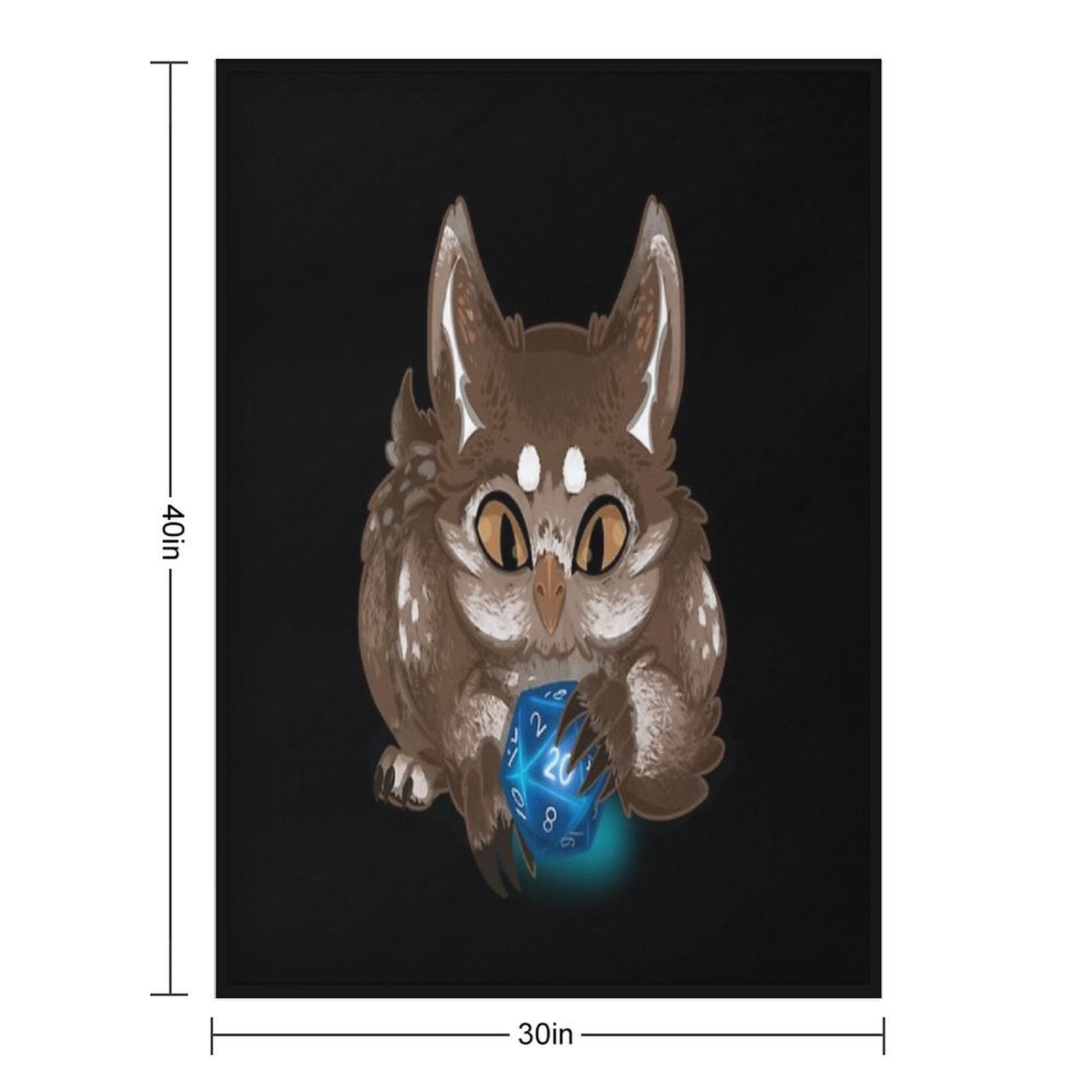 Owlbear Cub Travel-friendly Throw Blanket