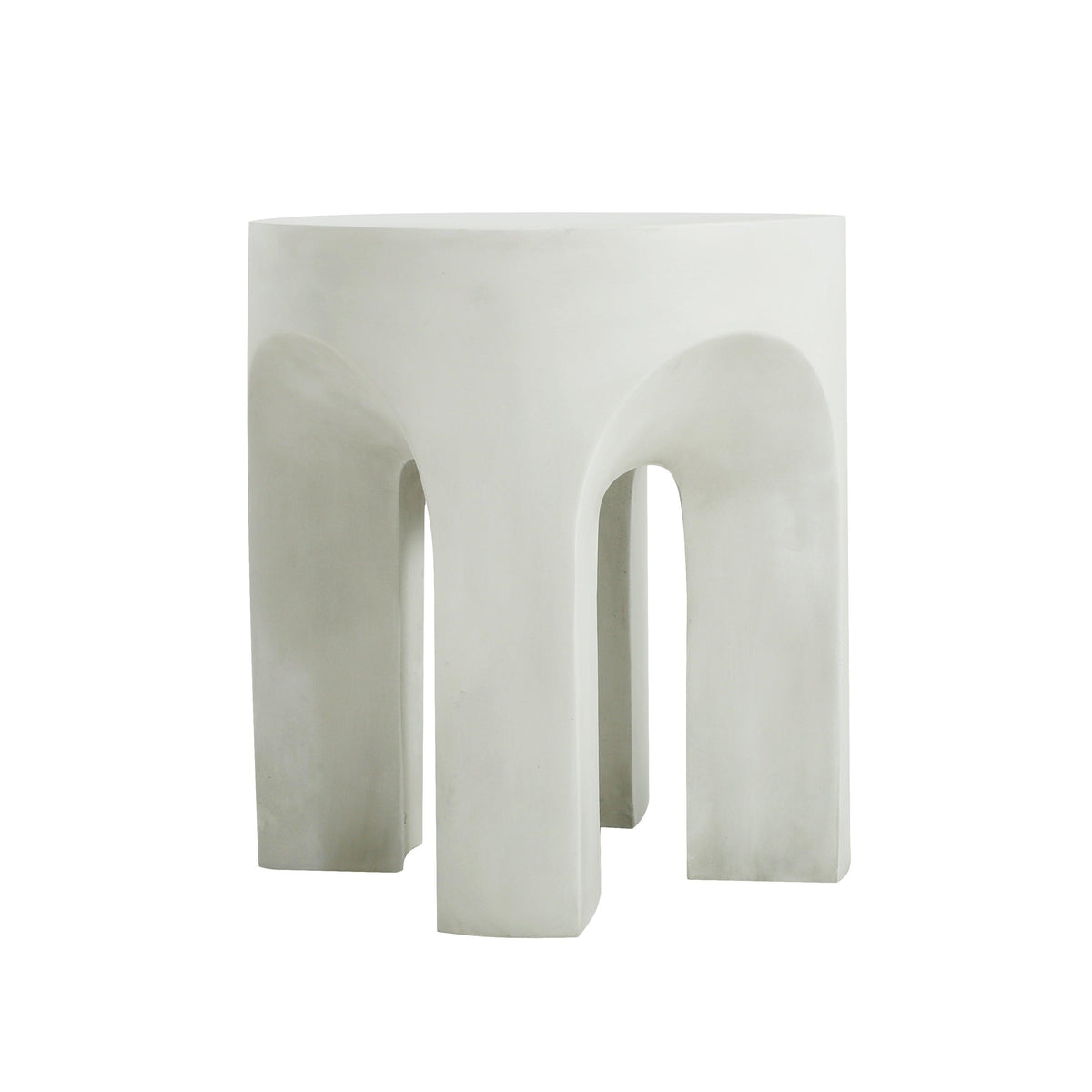 Outdoor MGO Round Top Side Table/End Table in Antique White