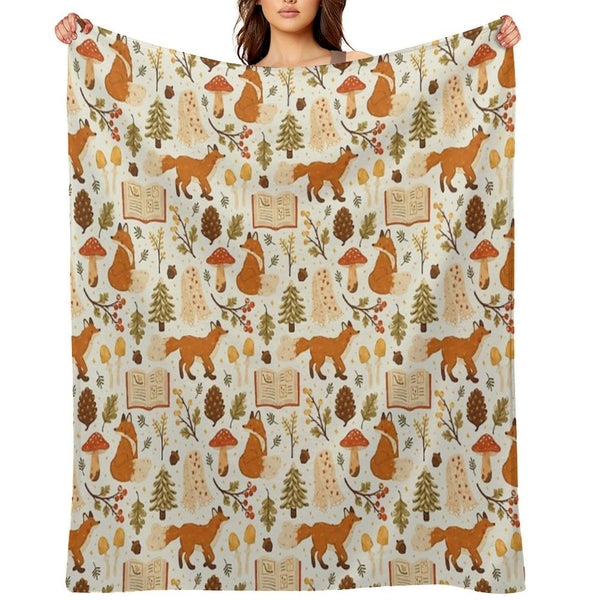 Cozy Winter Woodland All-season Throw Blanket