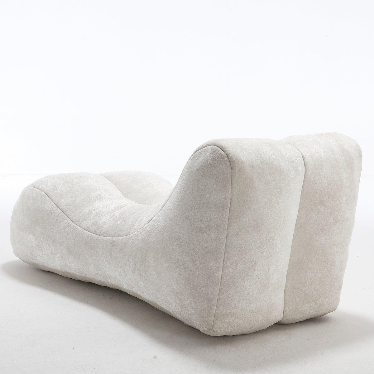 White Polyester Bean Bag Sofa‑Lounger