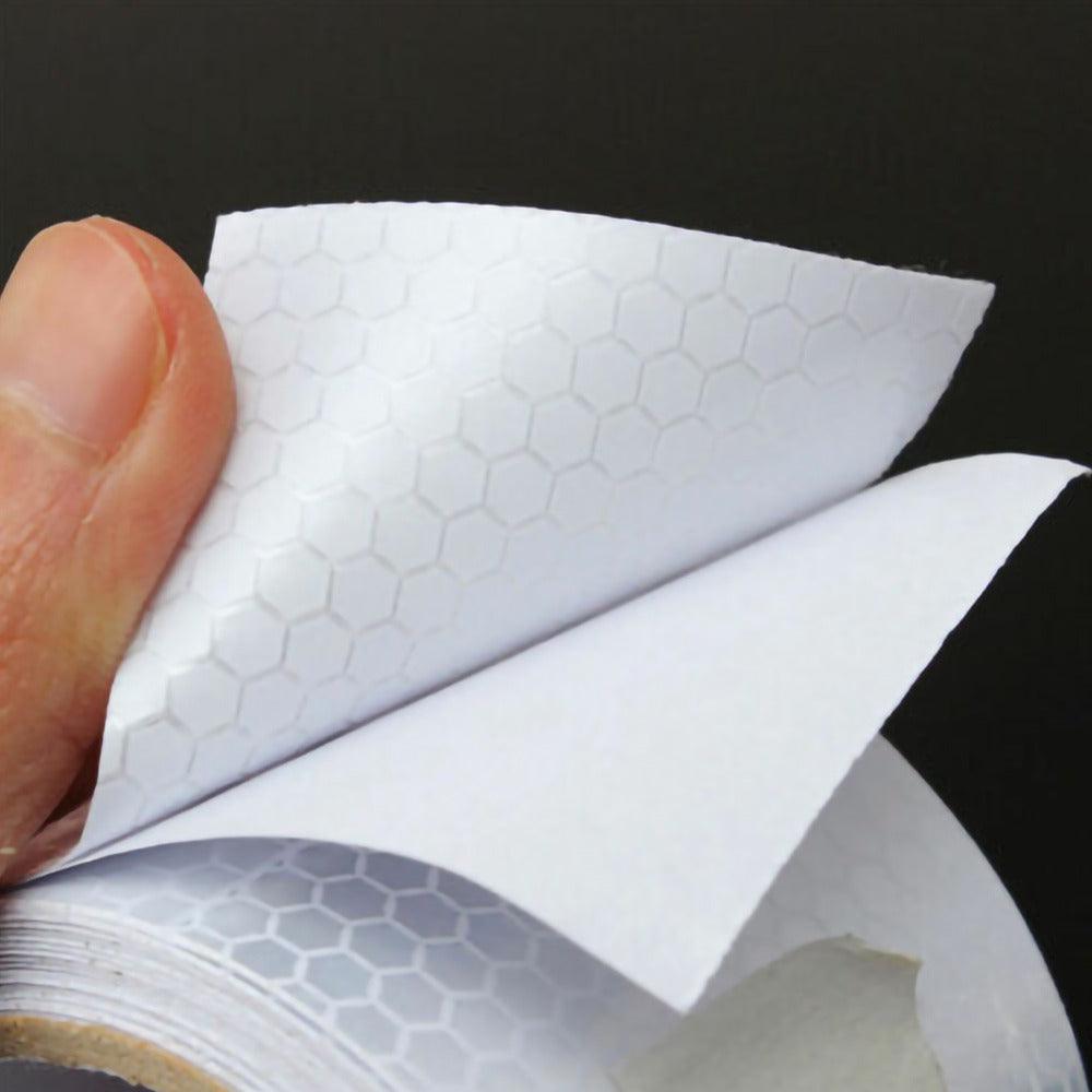 5cm*100cm Car Reflective Tape Safety Warning Car Decoration Waterproof White Silver Red Reflective Tape Sticker Reflector Protective Tape Strip Film Auto Motorcycle Sticker Reflective Tape for Trailer Car Truck Reflectors