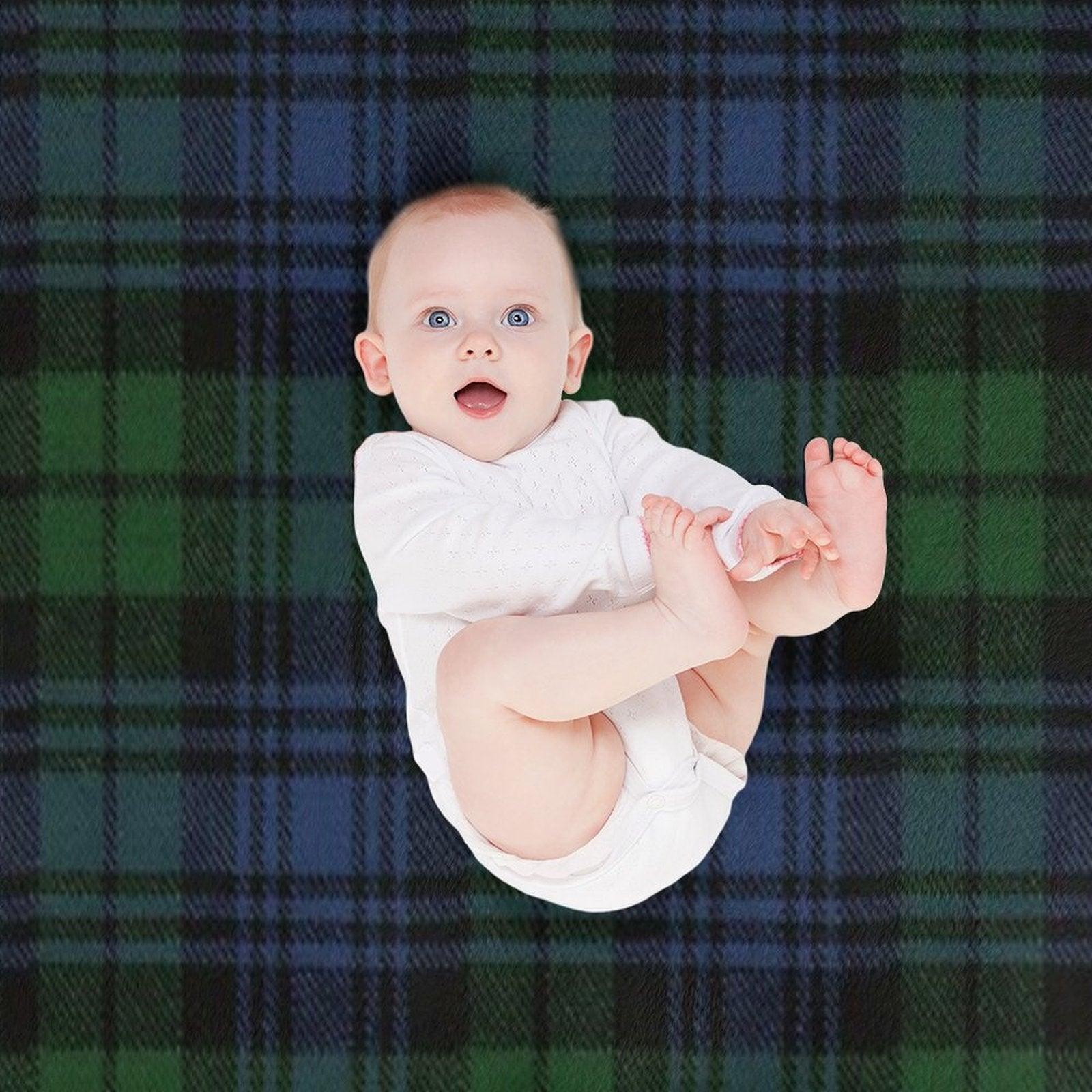 Black Watch Ancient  Original Scottish Tartan Throw Blanket