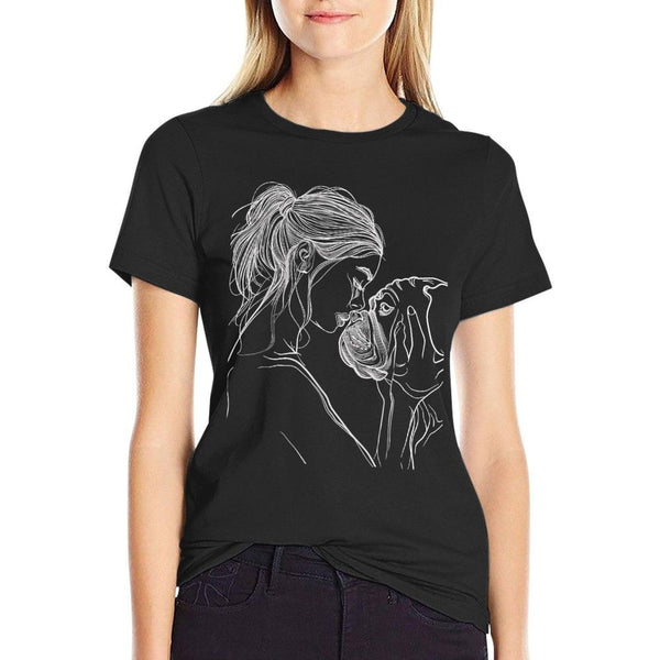 English Bulldog Mom Dog Art Mother's Day T-Shirt