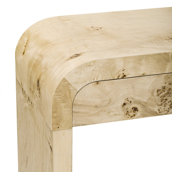 Modern Entryway Table with Burl Wood Veneer,Suitable for Entryway, Hallway, Living Room, Foyer, Corridor Vtng Furniture