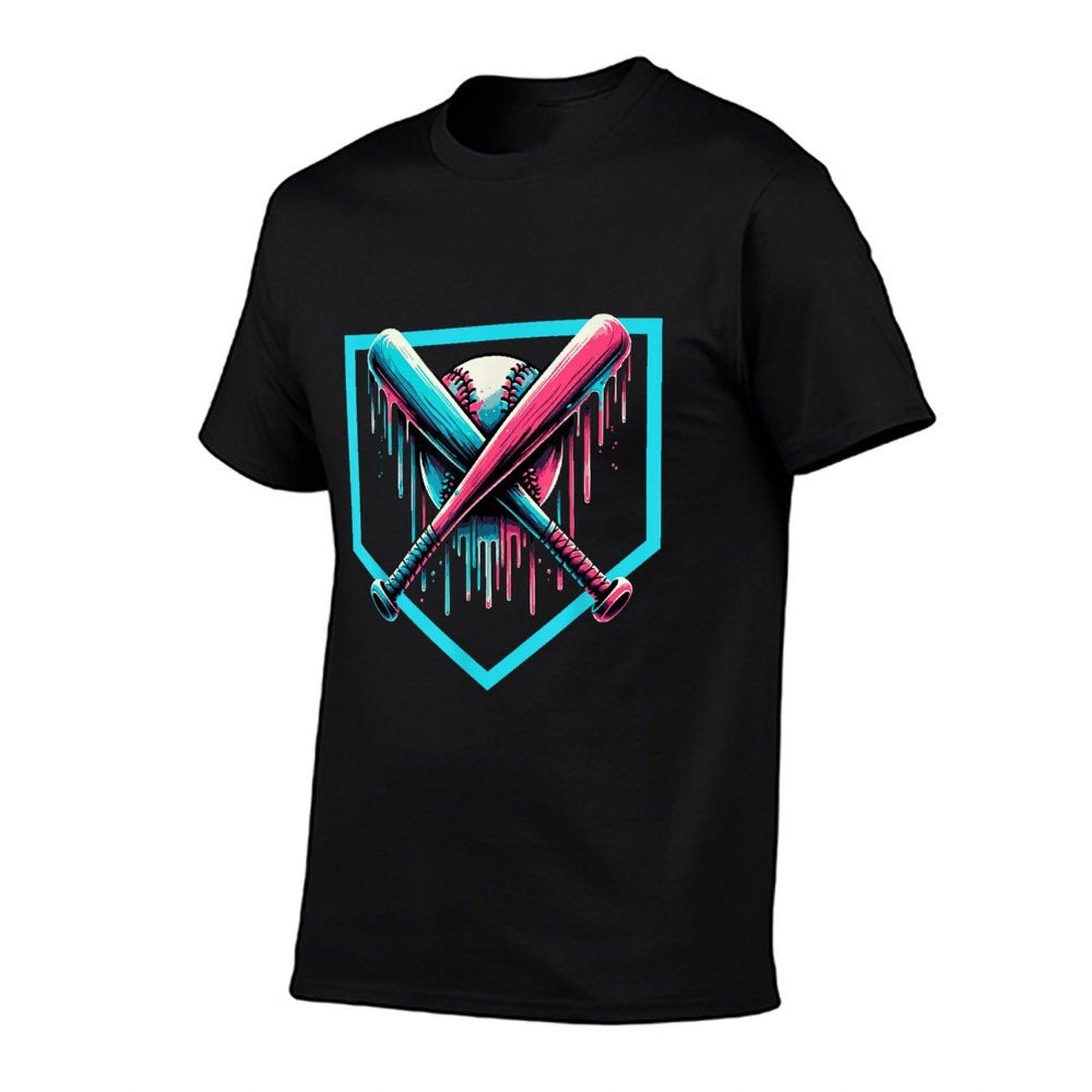 Drip Boys Baseball Bat And  Heathered Texture T-Shirt