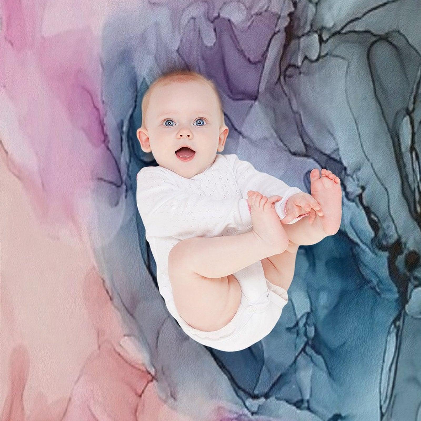Heavenly Pastels 1 Original Abstract Ink Painting Throw Blanket