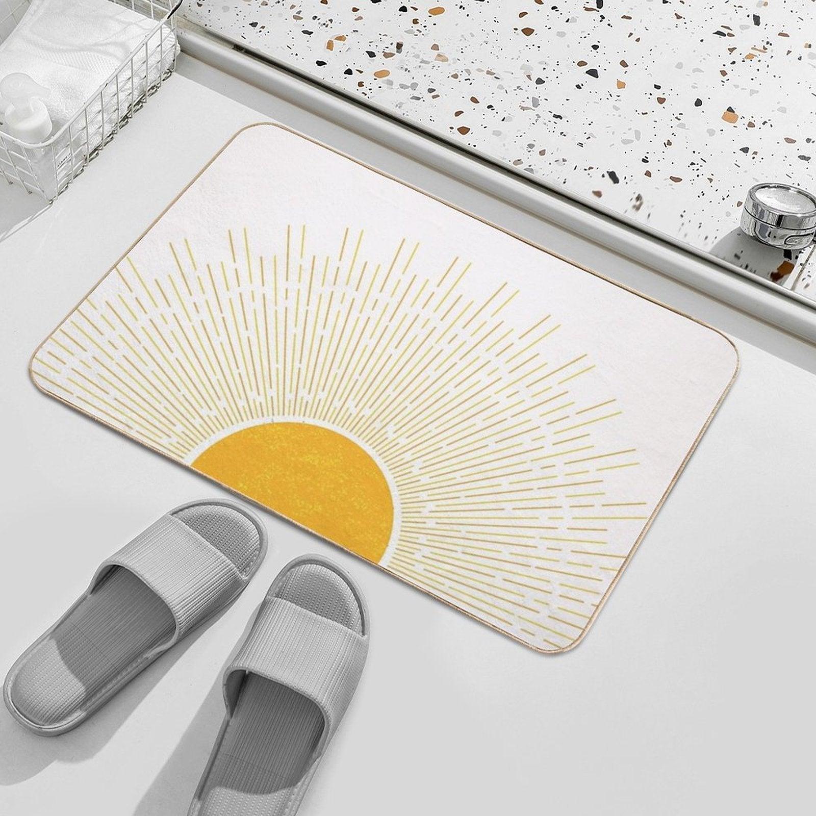 Sunrise Art, Retro Boho Sun Bath Mat