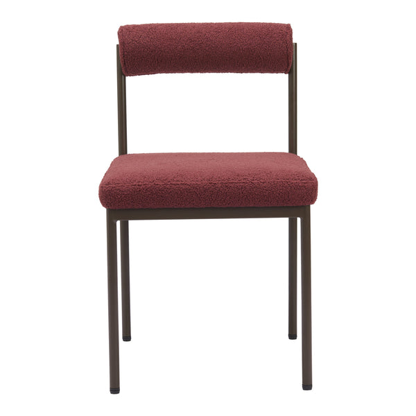 Livorno Dining Chair Red & Bronze