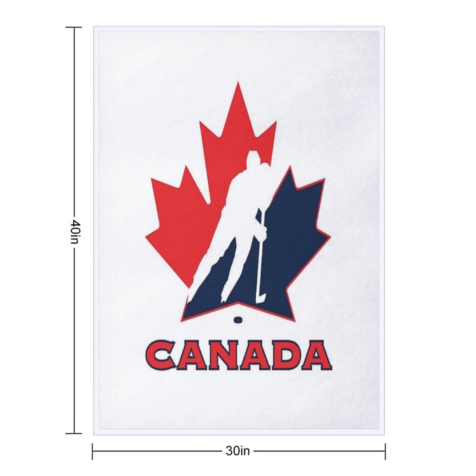 Hockey, Canada Throw Blanket