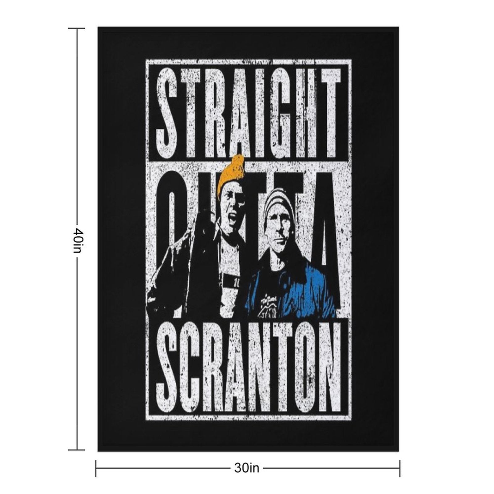 Straight Outta Scranton - Lazy Scranton Lightweight Throw Blanket