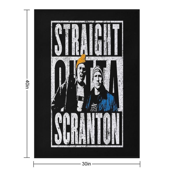 Straight Outta Scranton - Lazy Scranton Lightweight Throw Blanket