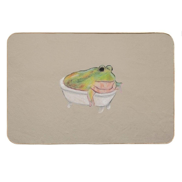 Frog in A Bathtub Bath Mat