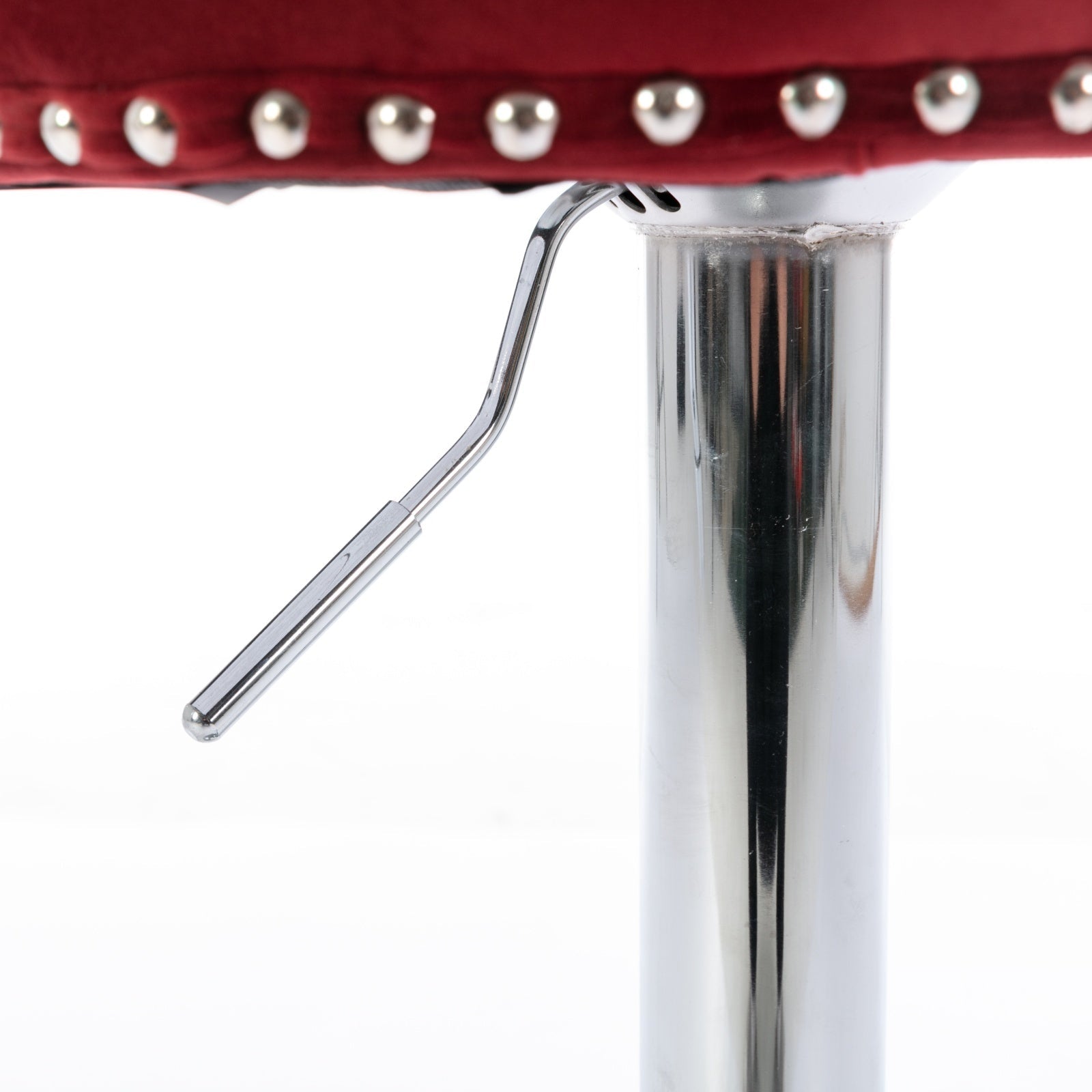 Modern Velvet Swivel Barstools with Adjustable Seat Height and Chrome Base