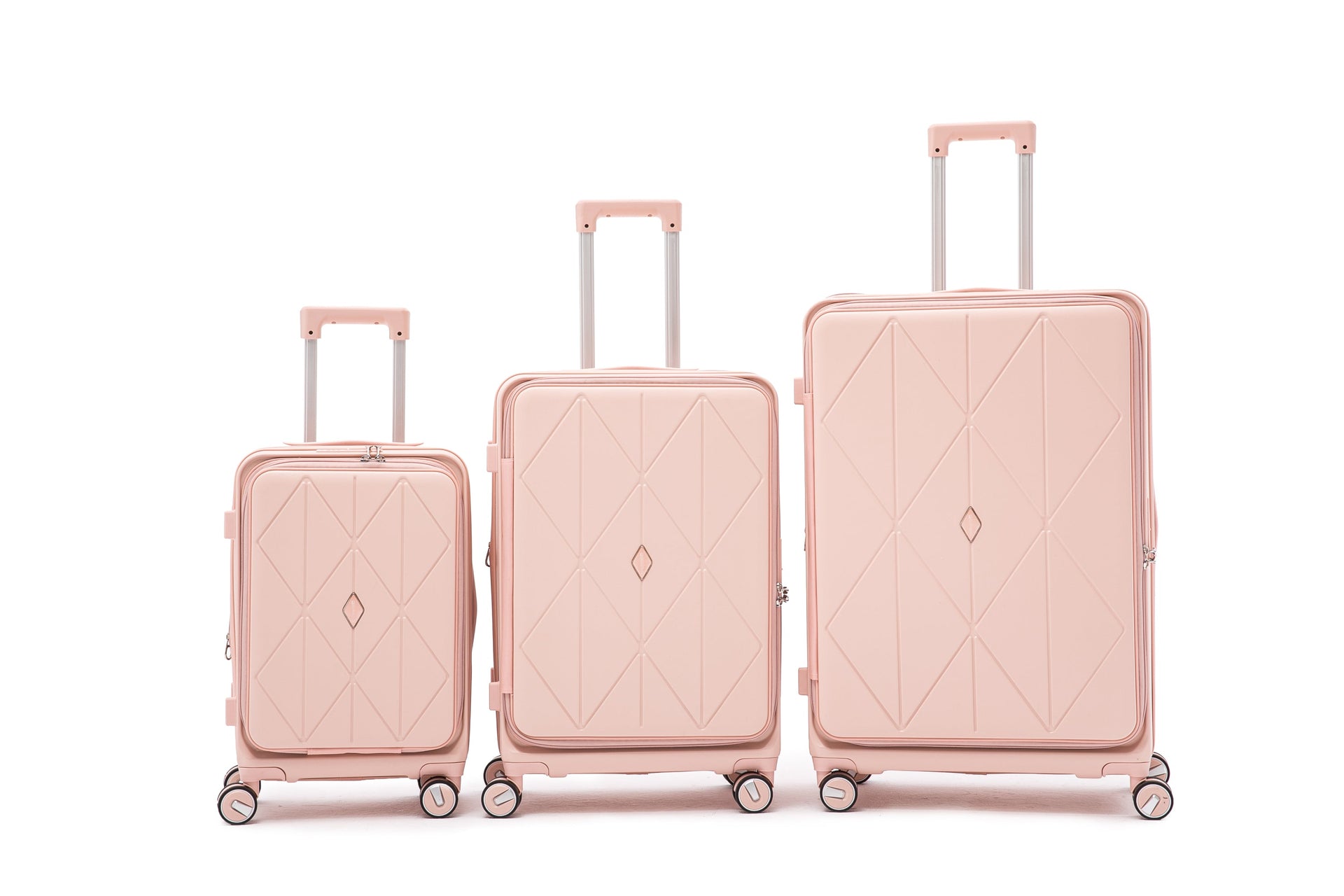 Luggage Sets 3 Piece(20/24/28), Expandable Carry On Luggage with TSA Lock Airline Approved, 100% PC Hard Shell and Lightweight Suitcase with Front Pocket and Spinner Wheels