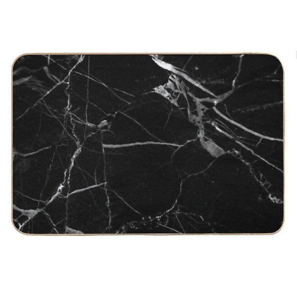 Black And White Marble Bath Mat