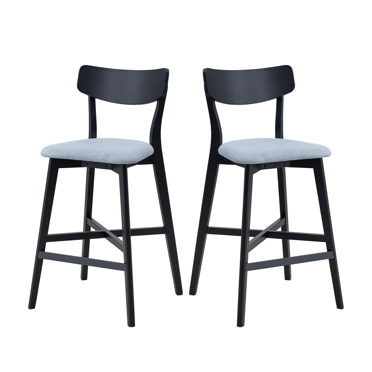 Wooden Bar Chairs Set of 2
