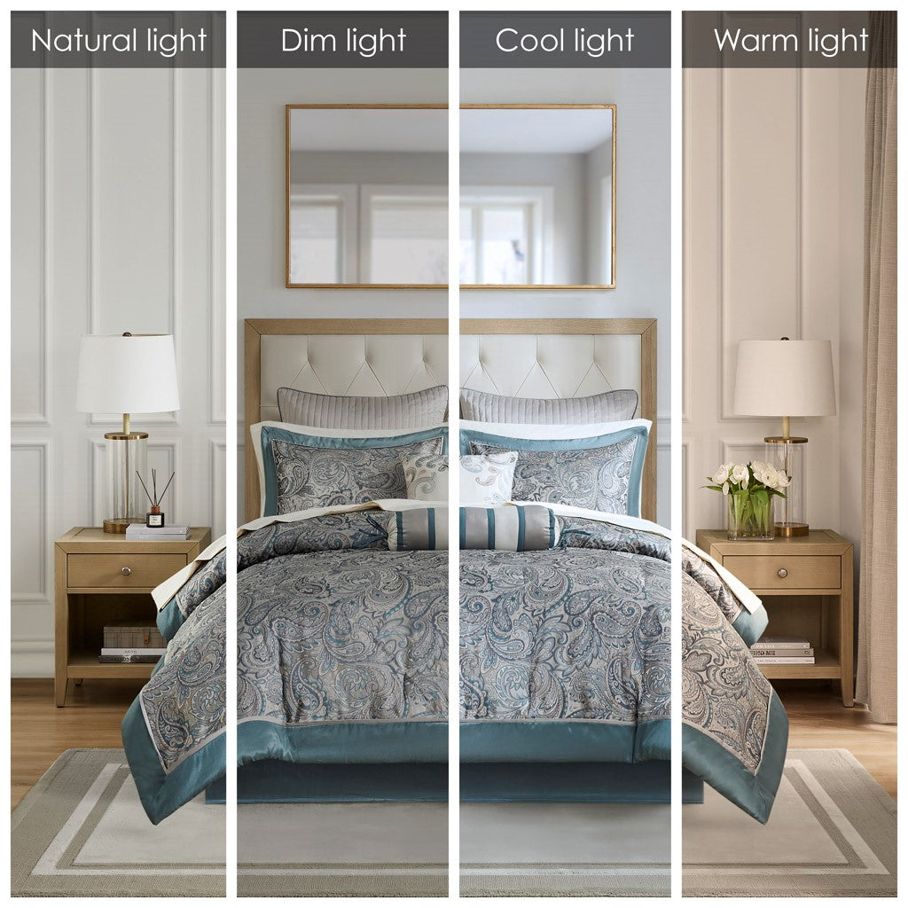 Aubrey 12 Piece Complete Bed Set  by Madison Park