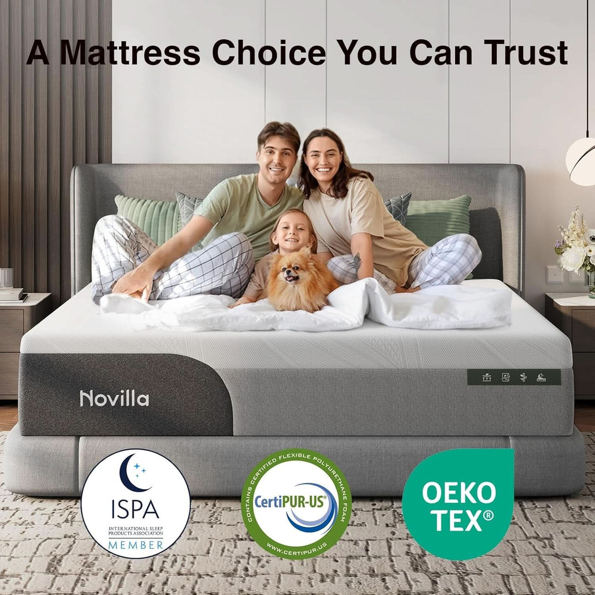 Queen Memory Foam Mattress FourteenInch CertipurUS Certified