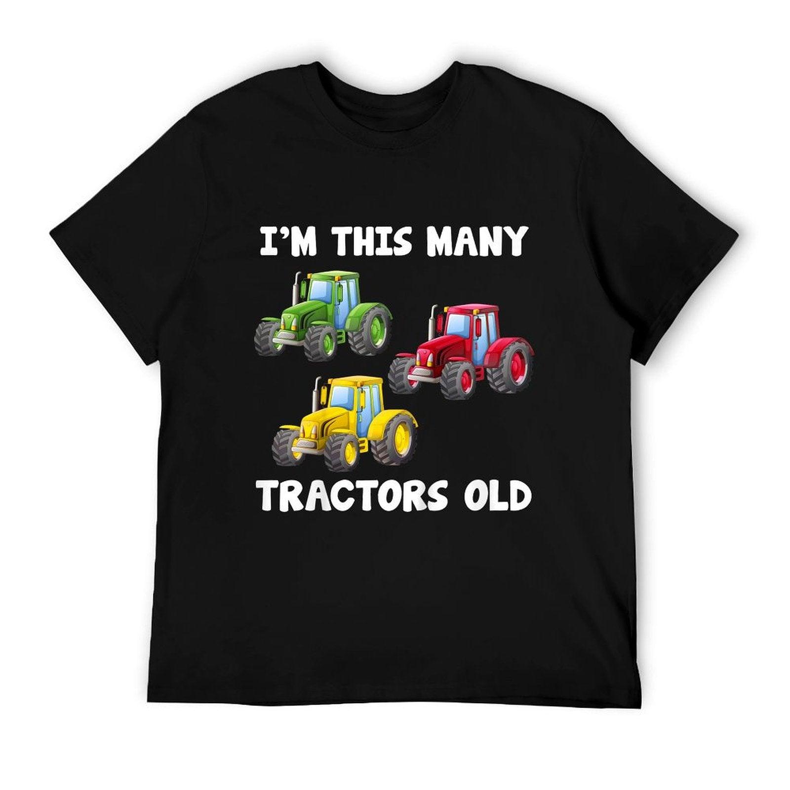 Kids 3 Year Old Boy Tractors Old 3rd Birthday Farm Tractor Trucks T-Shirt
