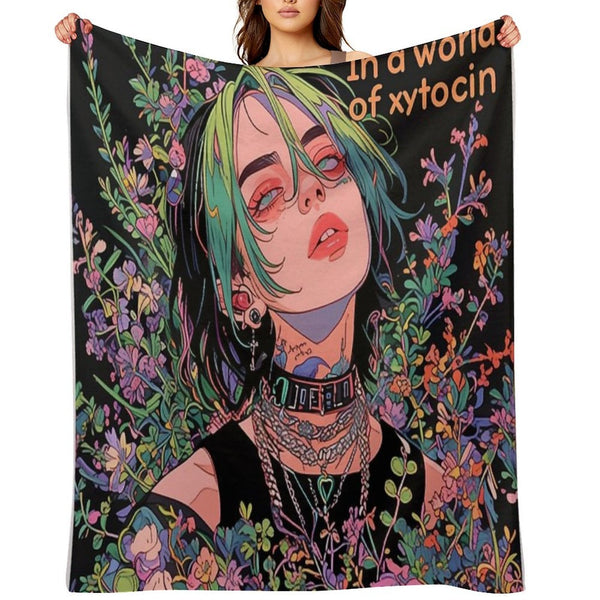 Billie's Hair Inspired Avatar Versatility Throw Blanket