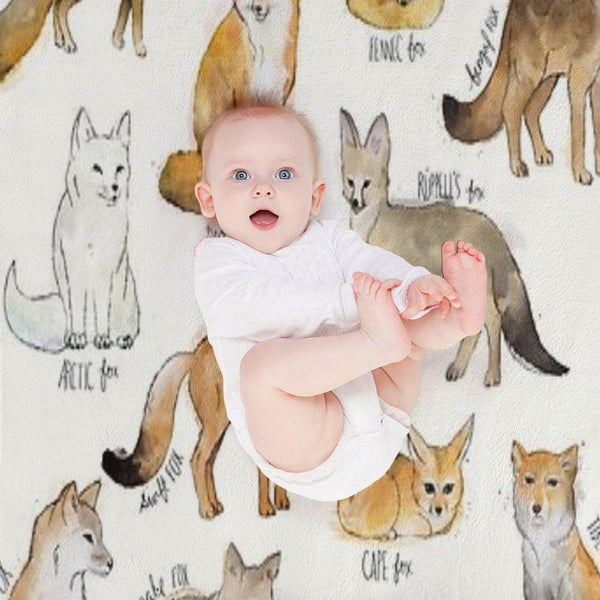 Foxes Throw Blanket