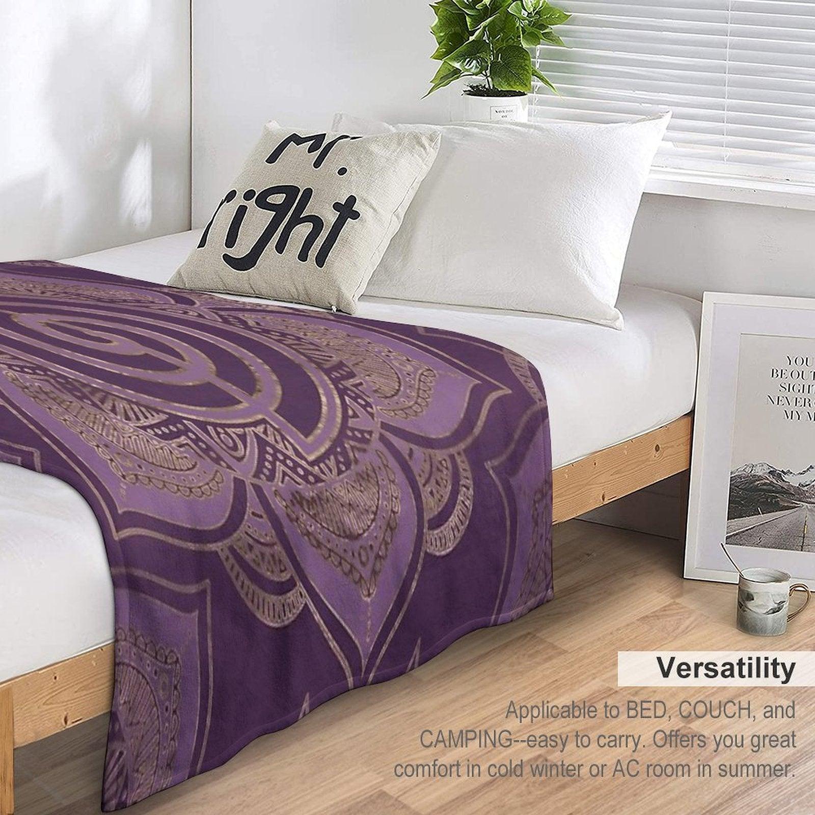 Reiki Cho Ku Rei - Pastel And Gold Throw Blanket